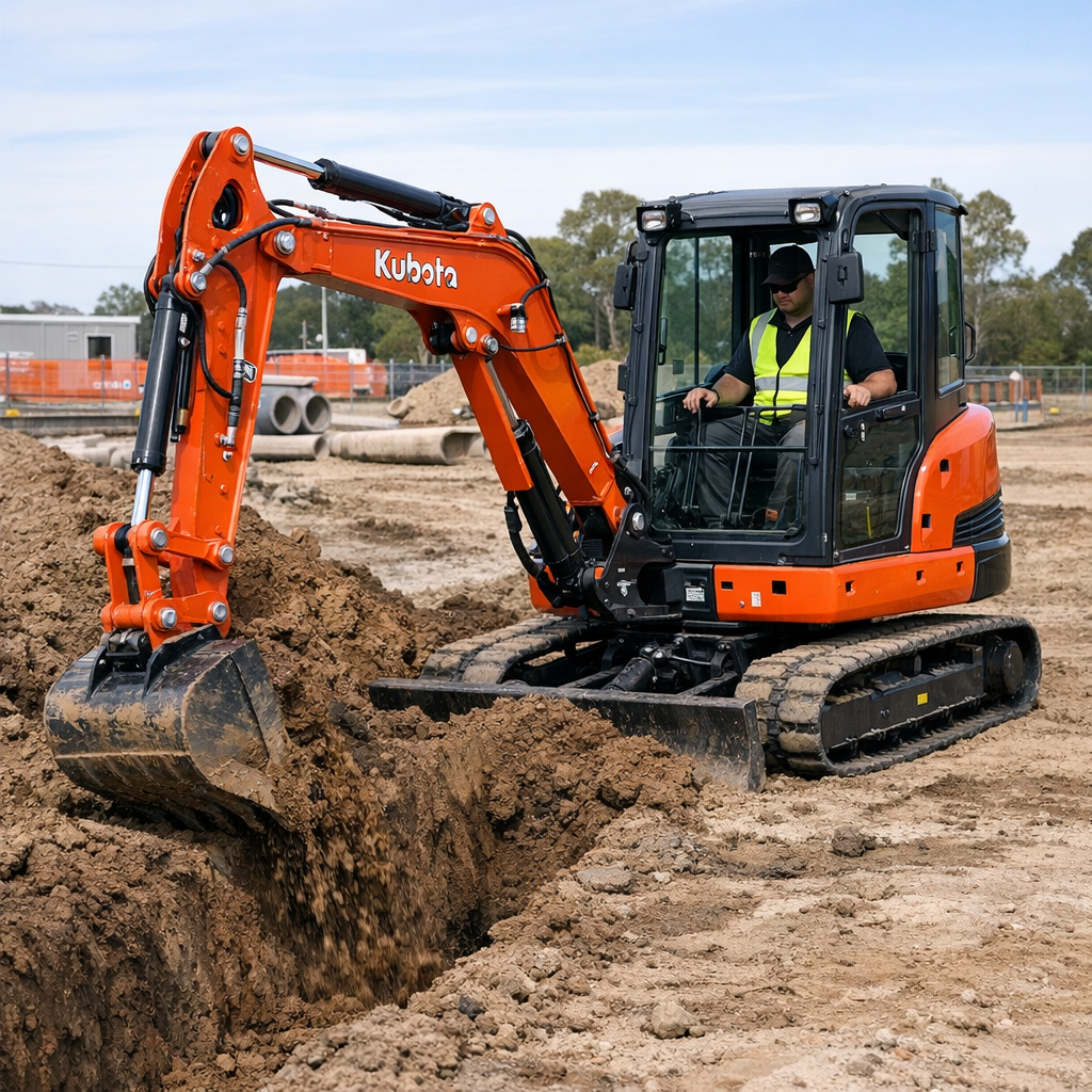 Kubota 2.5T Excavator for Hire
